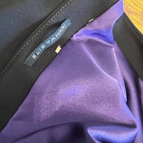 Elie Tahari below the knee full length back zipper cap sleeve form fit DRESS - Picture 4 of 8